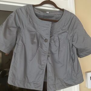 Old Navy Gray Collarless Jacket.  Size Small
